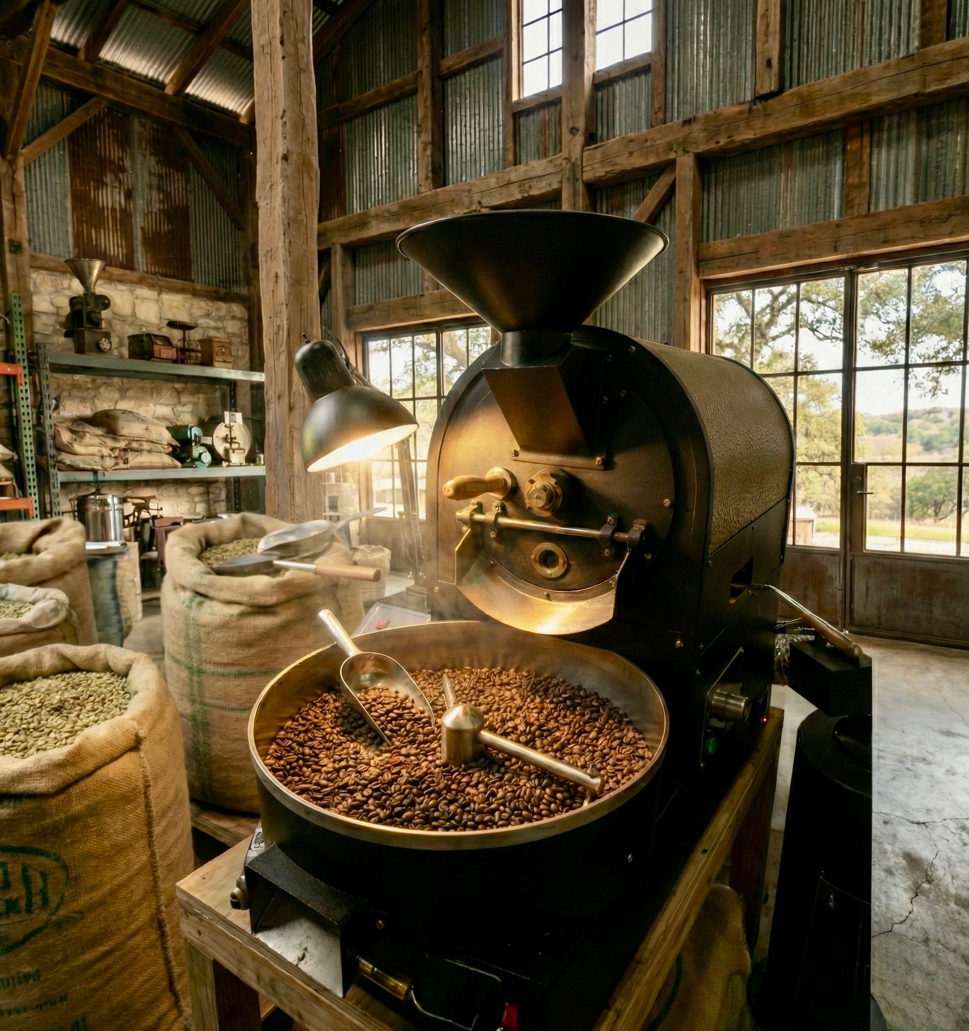 Old Coffee roasting machine  - Rocte Coffee Company