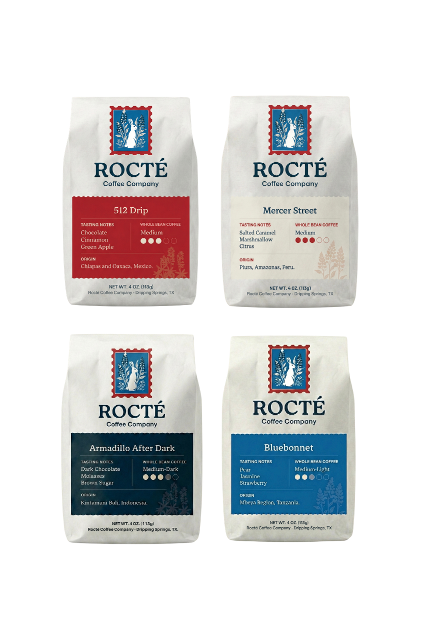 Rocté Discovery Flight — 4-Roast Coffee Sampler | ROCTE Coffee Company ...